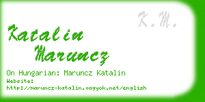 katalin maruncz business card